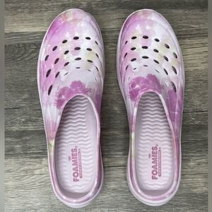 Skechers Foamies Multicolor Tie Dye Clog Slides Women's 9 Comfort Garden Shoes